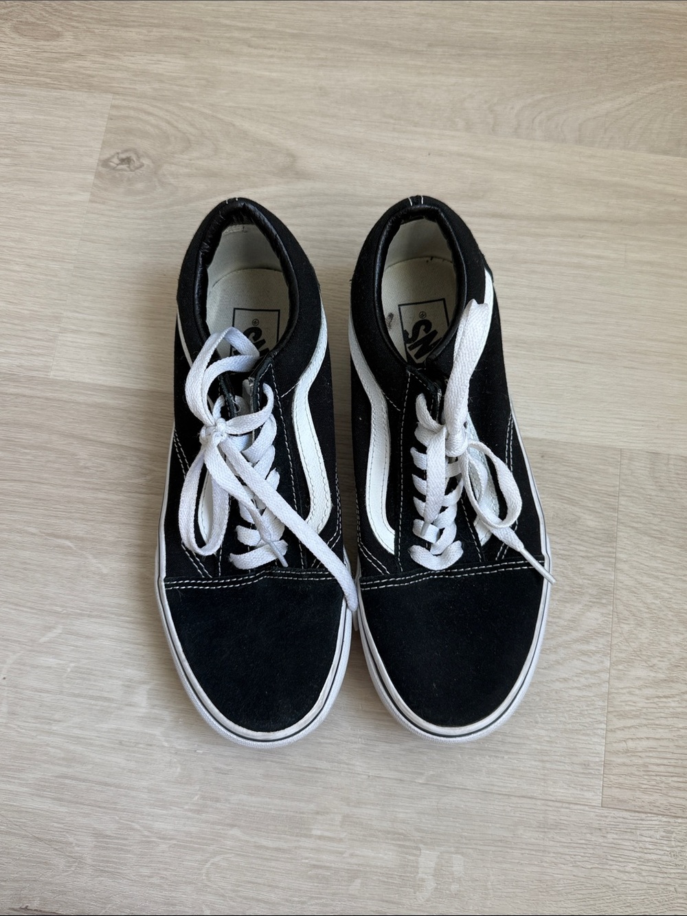 Vans Black and White Old Skool Women’s Skate Sneakers